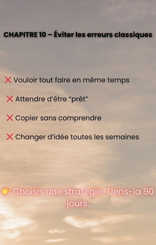 Éviter les erreurs classiques 